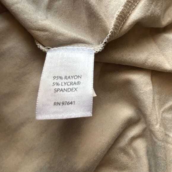 J. Jill Wearable Collection Faux Wrap Dress Tan And Brown Geometric Dress Size L - Picture 12 of 13